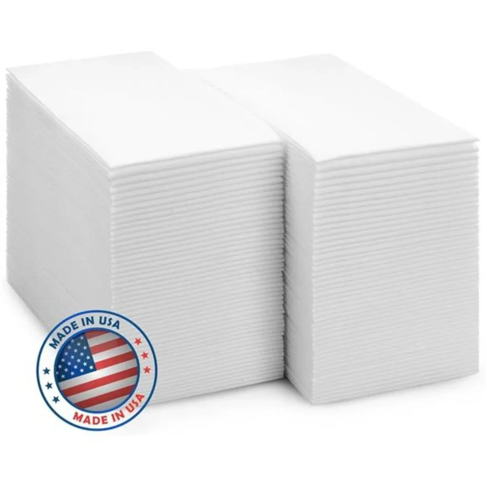 Disposable guest towels 300 pack white linen feel hand paper napkins bathroom